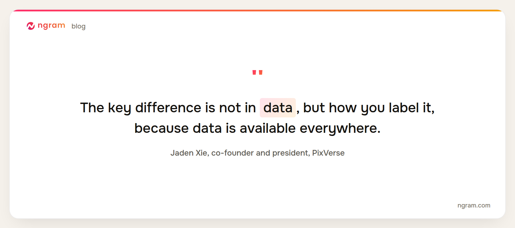 PixVerse co-founder Jaden Xie: the key difference is not in data, but how you label it, because data is available everywhere